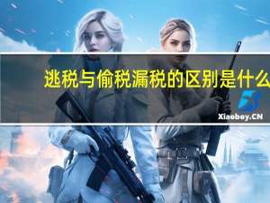 逃税与偷税漏税的区别是什么