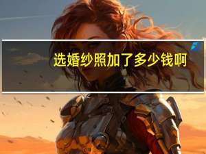 选婚纱照加了多少钱啊