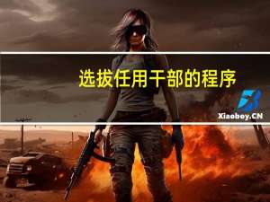 选拔任用干部的程序