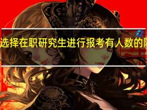 选择在职研究生进行报考有人数的限制吗