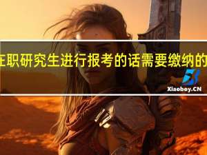 选择在职研究生进行报考的话需要缴纳的费用是多少