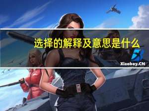 选择的解释及意思是什么