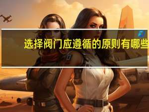 选择阀门应遵循的原则有哪些