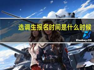 选调生报名时间是什么时候