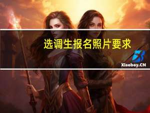 选调生报名照片要求