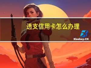 透支信用卡怎么办理