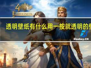 透明壁纸有什么用 一按就透明的壁纸