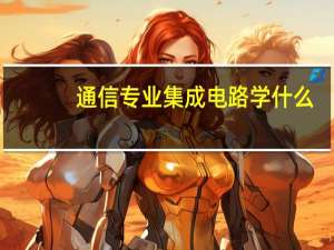 通信专业集成电路学什么