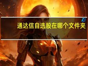 通达信自选股在哪个文件夹（通达信自选股在哪个文件夹）
