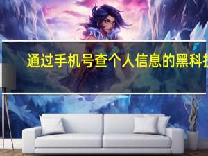 通过手机号查个人信息的黑科技（通过手机号查个人信息）