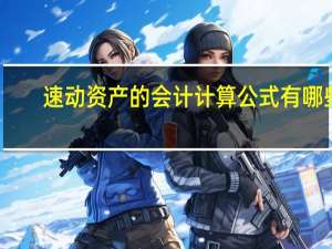 速动资产的会计计算公式有哪些