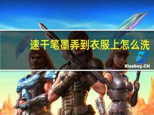 速干笔墨弄到衣服上怎么洗
