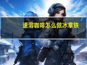 速溶咖啡怎么做冰拿铁