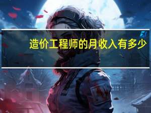 造价工程师的月收入有多少