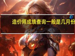 造价师成绩查询一般是几月份