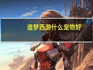 造梦西游什么宠物好