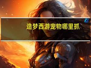 造梦西游宠物哪里抓