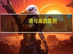 週与周的区别