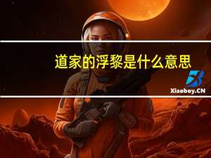 道家的浮黎是什么意思