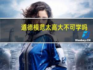 道德模范太高大不可学吗