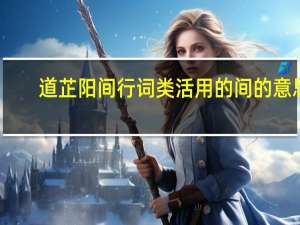 道芷阳间行词类活用的间的意思