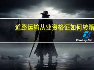 道路运输从业资格证如何转籍