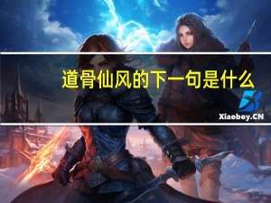 道骨仙风的下一句是什么