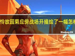 遥怜故园菊应傍战场开描绘了一幅怎样的画面