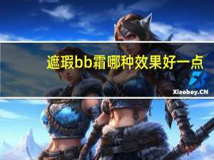遮瑕bb霜哪种效果好一点