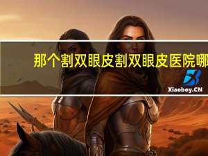 那个割双眼皮 割双眼皮医院哪个好