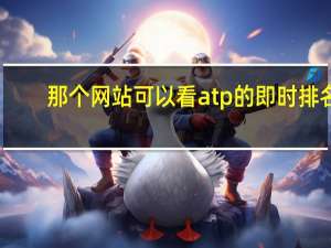 那个网站可以看atp的即时排名