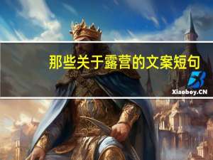 那些关于露营的文案短句