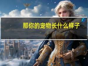 那你的宠物长什么样子