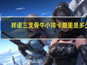 邦诺 三支骨牛小排卡路里是多少