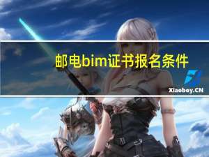 邮电bim证书报名条件（邮电bim证书被取消）