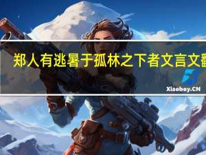 郑人有逃暑于孤林之下者文言文翻译