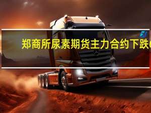 郑商所尿素期货主力合约下跌6%
