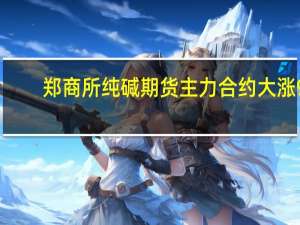 郑商所纯碱期货主力合约大涨9%