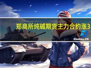 郑商所纯碱期货主力合约涨3%