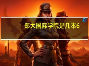 郑大国际学院是几本6