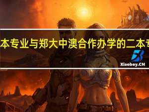 郑大的一本专业与郑大中澳合作办学的二本专业有什么区别