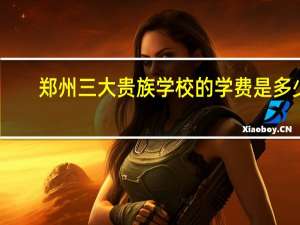 郑州三大贵族学校的学费是多少