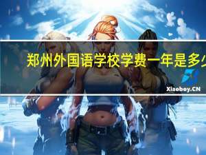 郑州外国语学校学费一年是多少