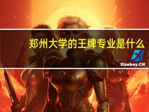 郑州大学的王牌专业是什么