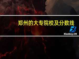 郑州的大专院校及分数线