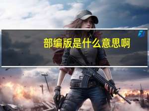 部编版是什么意思啊