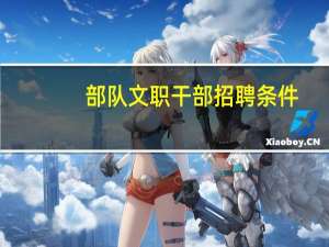 部队文职干部招聘条件