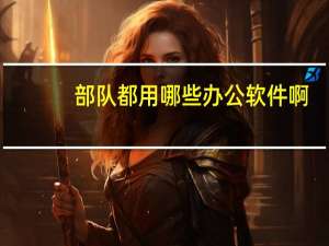 部队都用哪些办公软件啊
