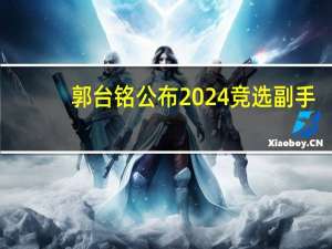 郭台铭公布2024竞选副手