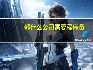 都什么公司需要程序员